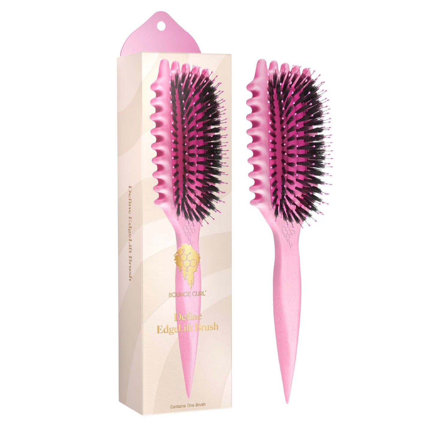 Bounce Curl Define EdgeLift Brush, 5-in-1 Tool for Effortlessly Defined Curls, Waves & Coils, Reduces Frizz - Teal