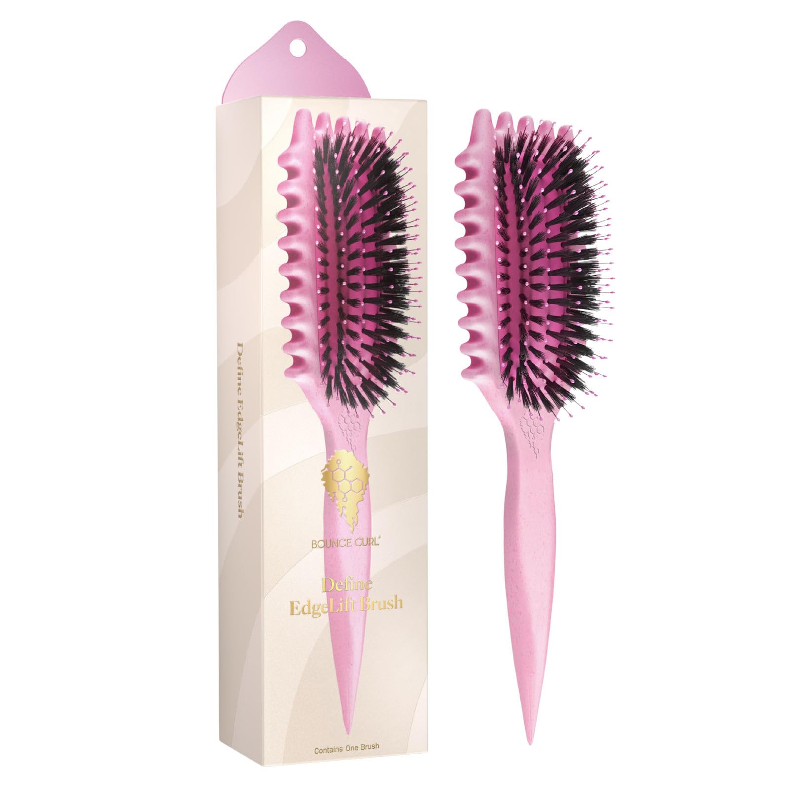 Bounce Curl Define EdgeLift Brush, 5-in-1 Tool for Effortlessly Defined Curls, Waves & Coils, Reduces Frizz - Teal