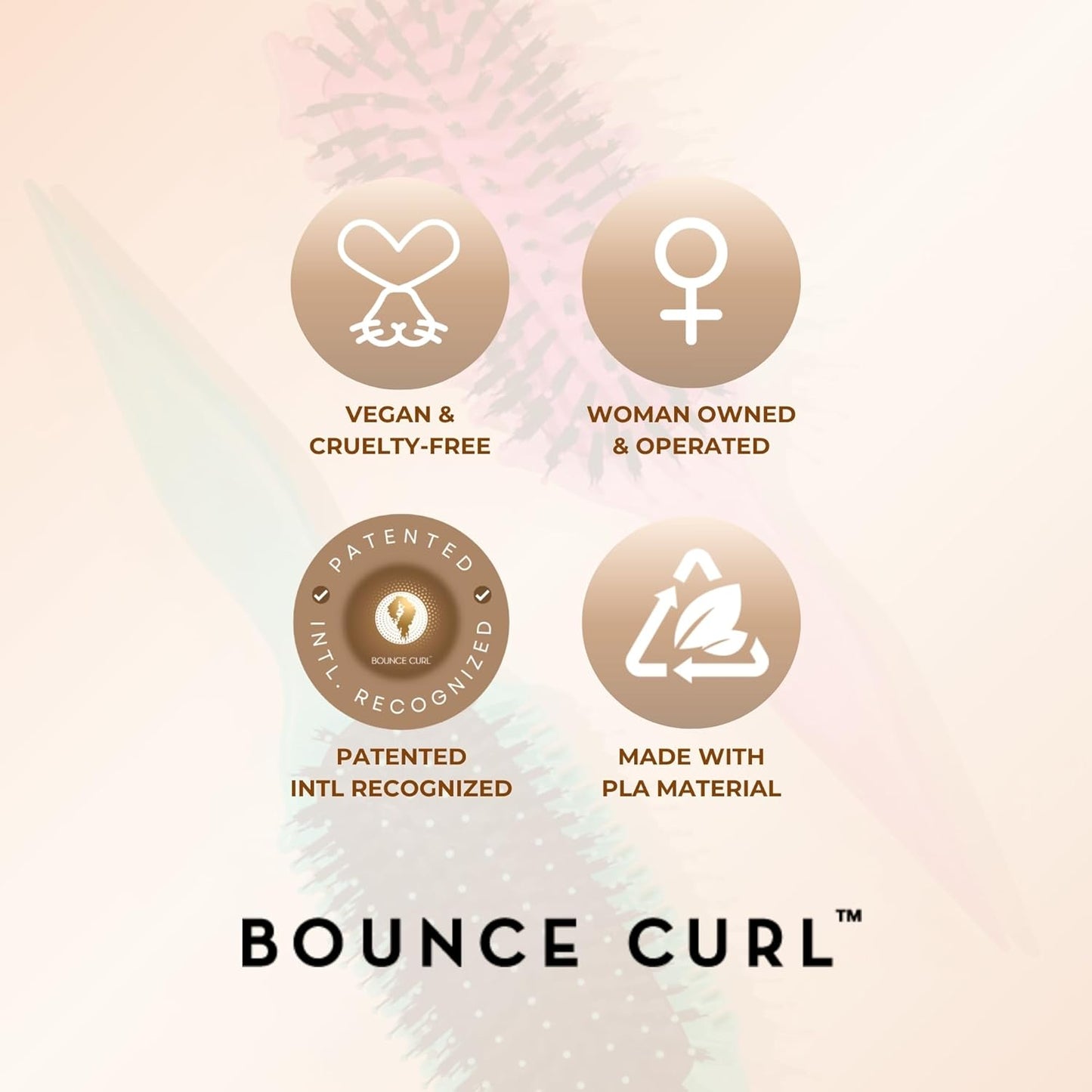 Bounce Curl Define EdgeLift Brush, 5-in-1 Tool for Effortlessly Defined Curls, Waves & Coils, Reduces Frizz - Teal